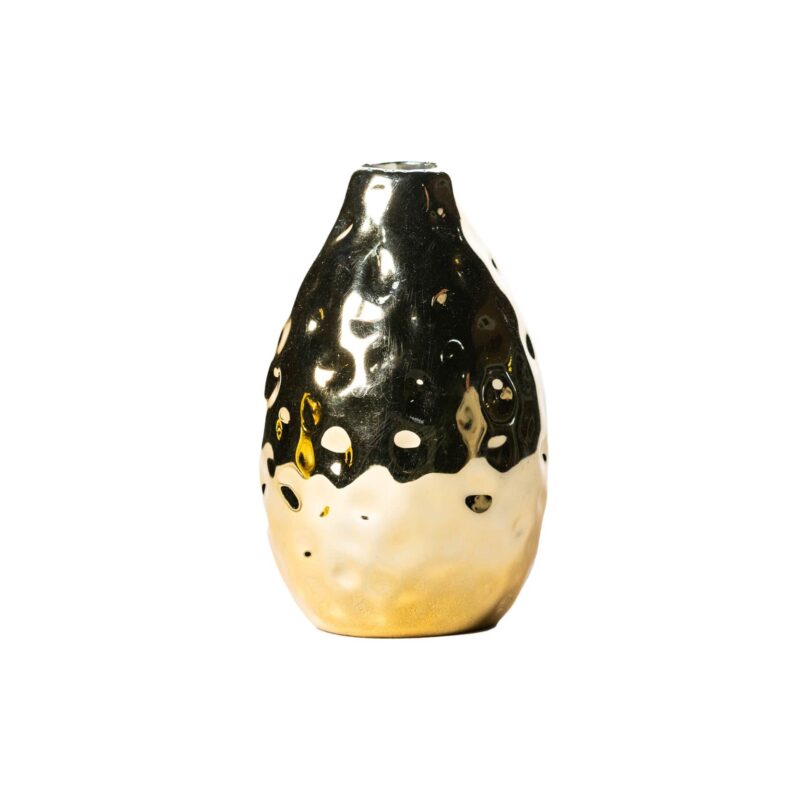 Vase boule doré