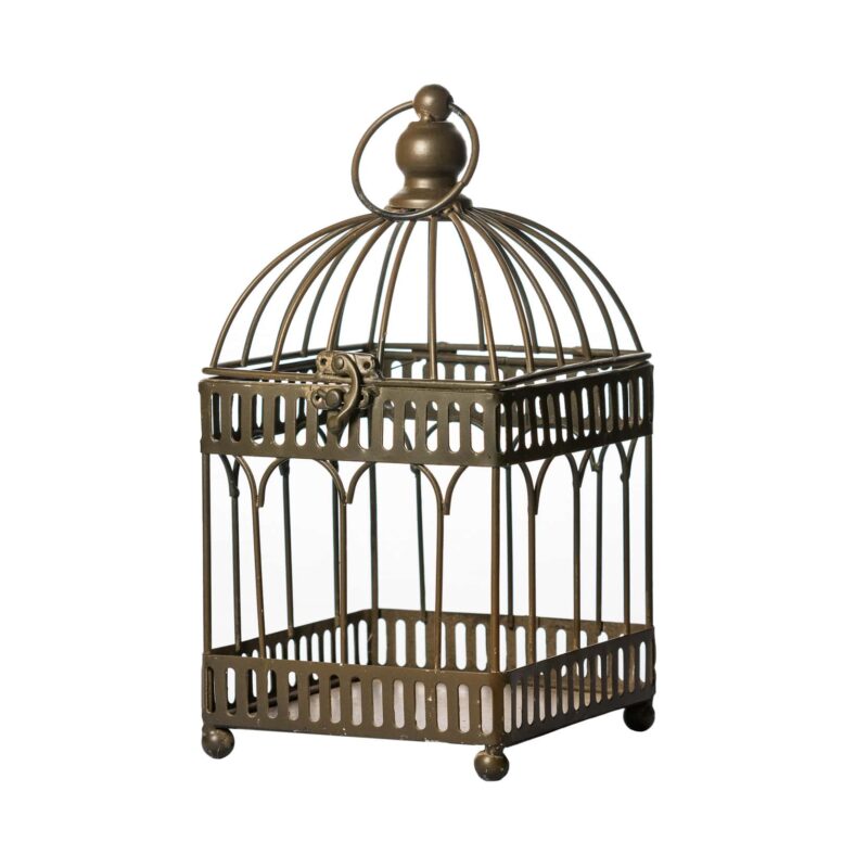 Cage à oiseau marron