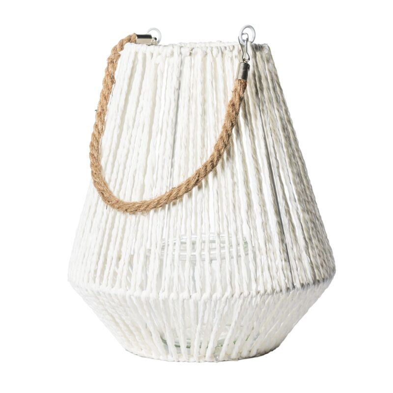 Lanterne jute blanche