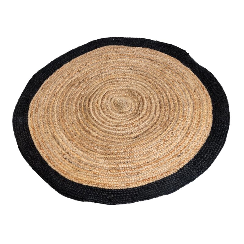 Tapis noir jute